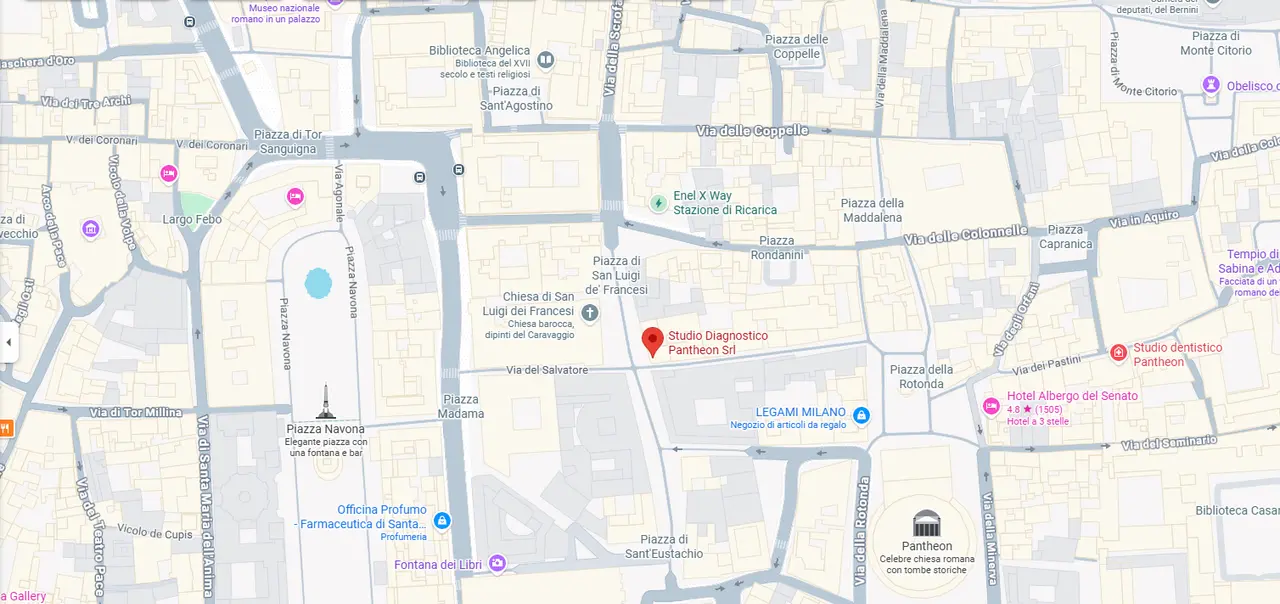 Mappa Google Maps - Studio Pantheon, Via Giustiniani 12, Roma