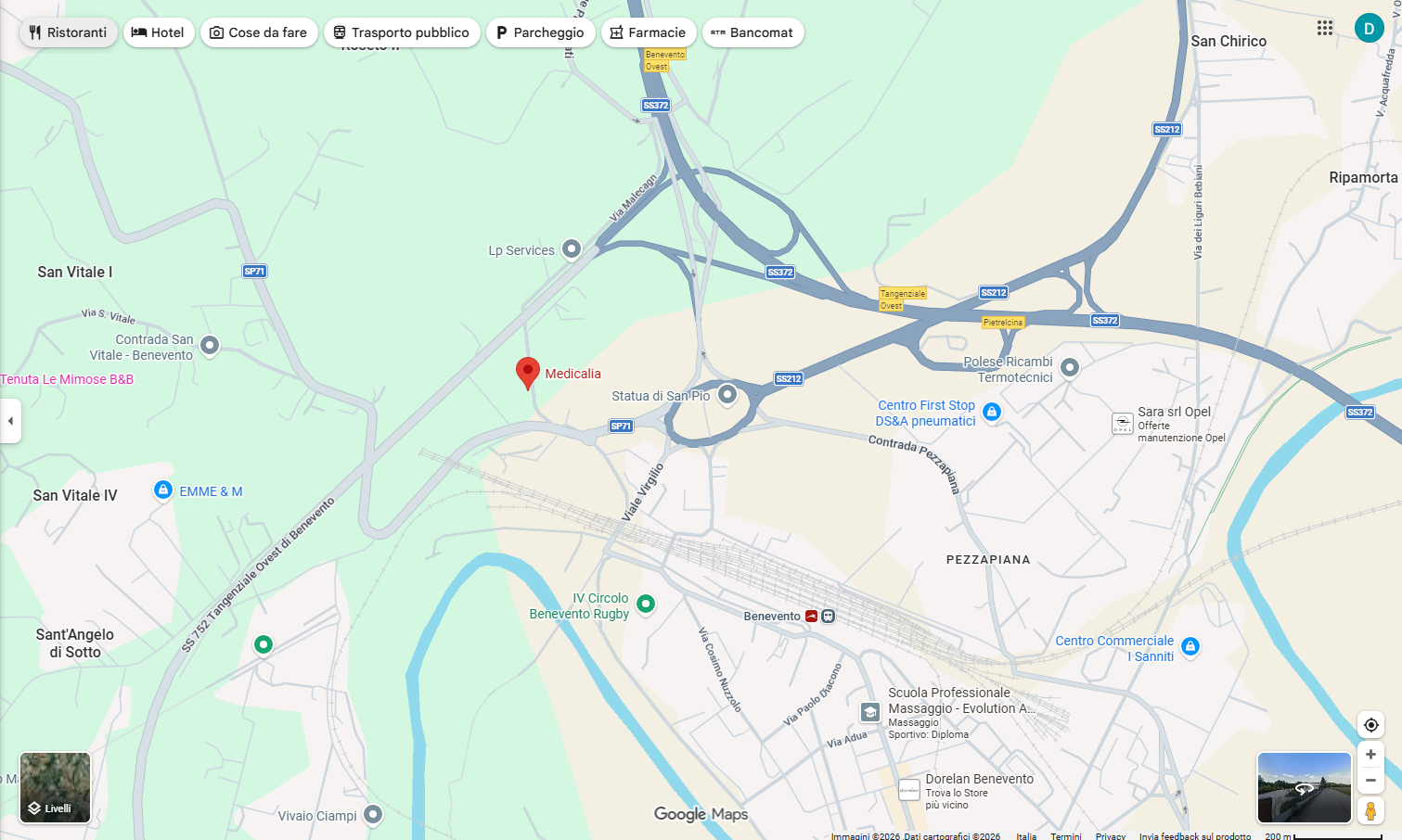 Mappa Google Maps - Contrada Malecagna Rotonda dei Pentri, Vitulano